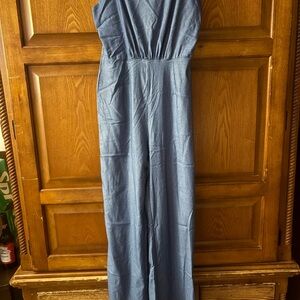 Chic Blue Denim Jumpsuit